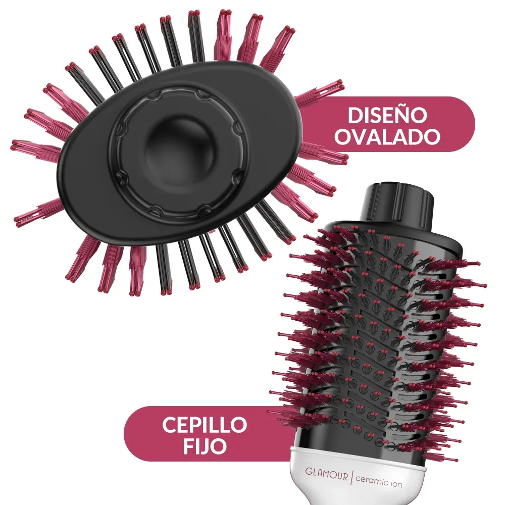 Cepillo Secador Gama Modelador Glamour Pink - Seca, Alisa Y Modela