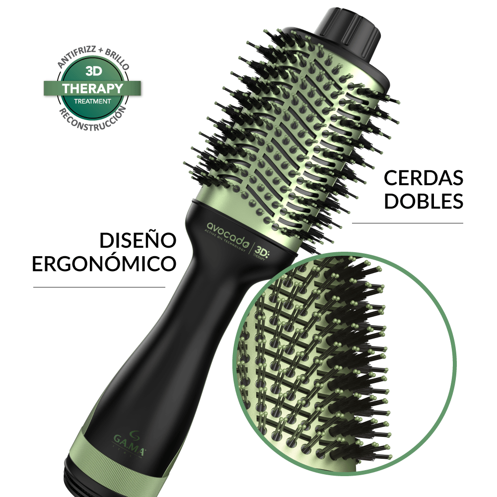 Cepillo Secador Gama Avocado Power Brush 3D - Fuerza Y Luminosidad