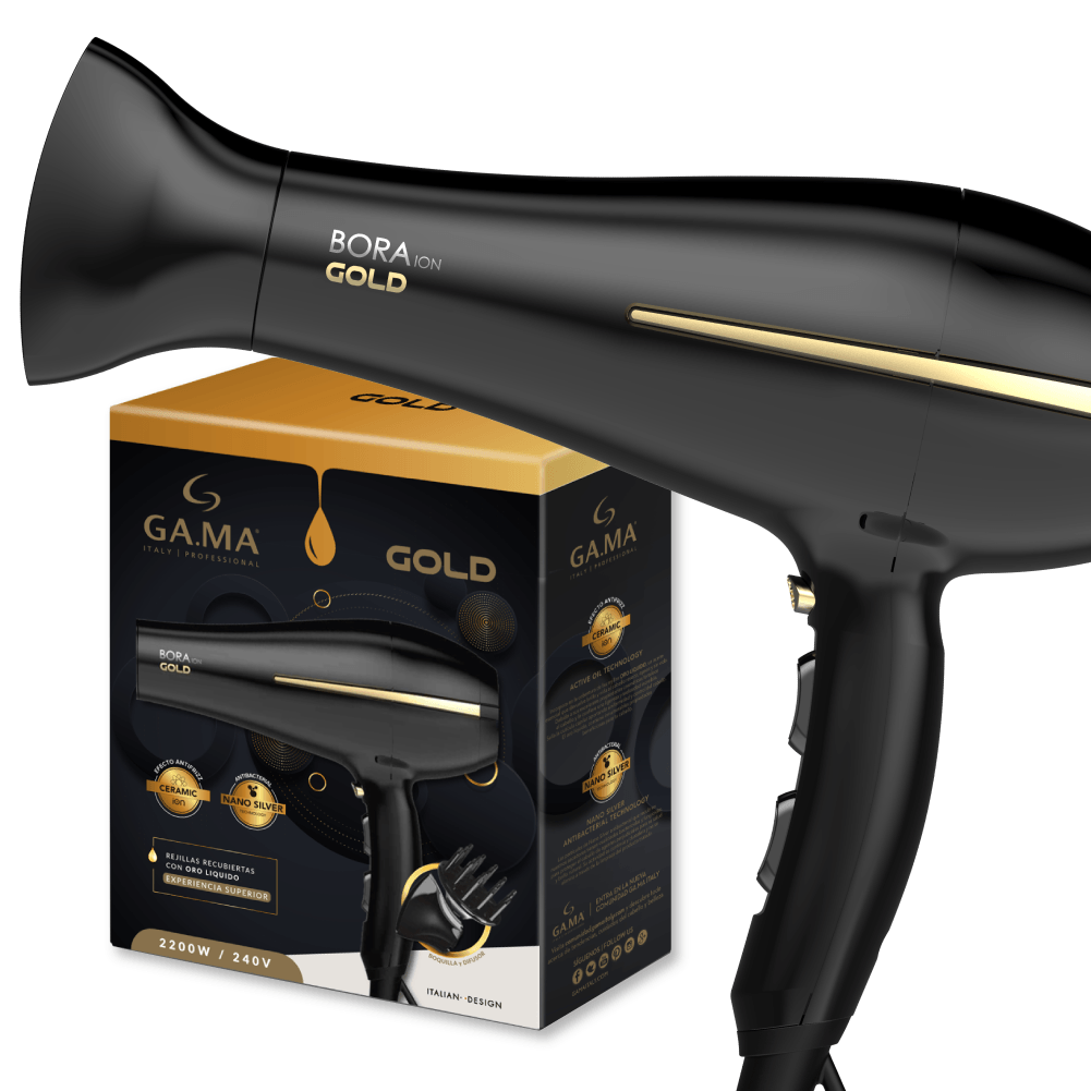 Secador Gama Bora Gold - Con Aceite De Argan