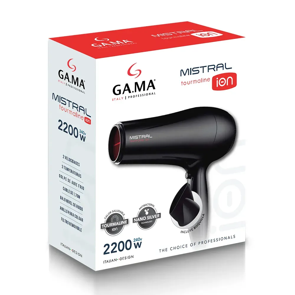 Secador Gama Mistral Tourmaline Ion - Anti Frizz