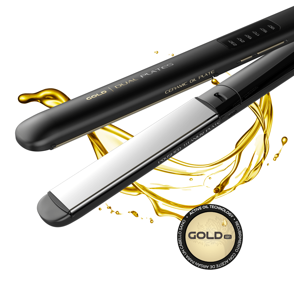 Planchita Gama Cp14 Led Dual Plate Gold - Aceite De Argan