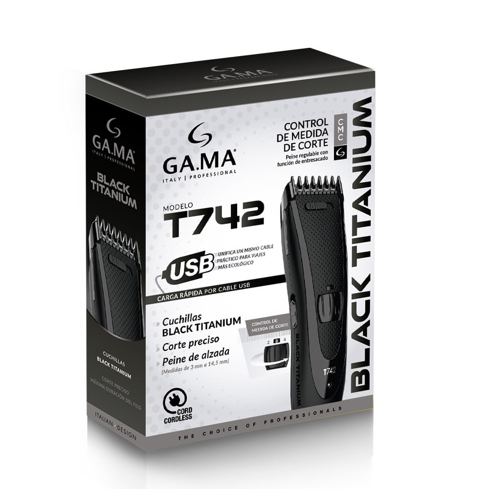 Gama Italy Cortadora Titanium T742 - Cabello Y Barba