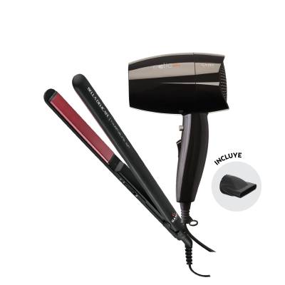 Set Ga.Ma Planchita Bella Delicate Tourmaline Y Secador Eolic Mini Ceramic