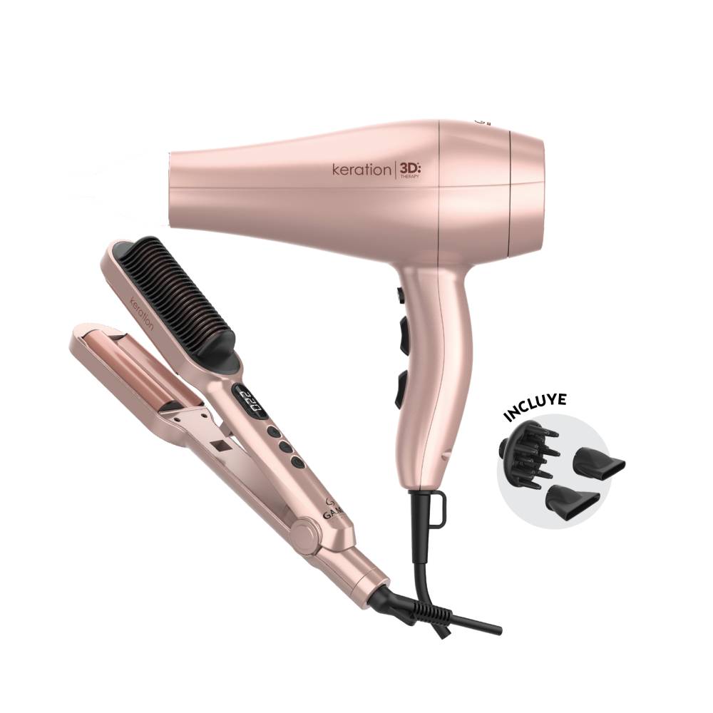 Set Ga.Ma Rizador Waver Y Brush Y Secador Diva Keration