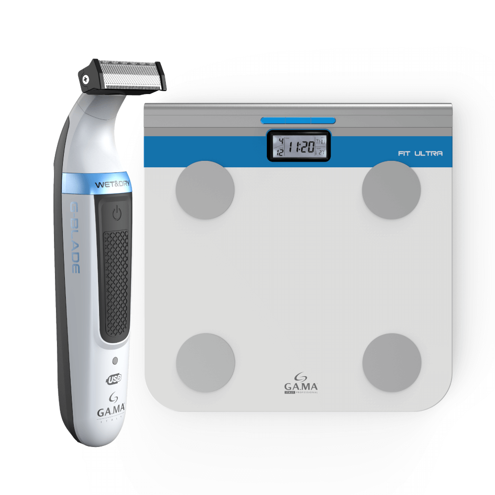 Set Ga.Ma Afeitadora G-Blade Y Balanza Corporal Fit Ultra