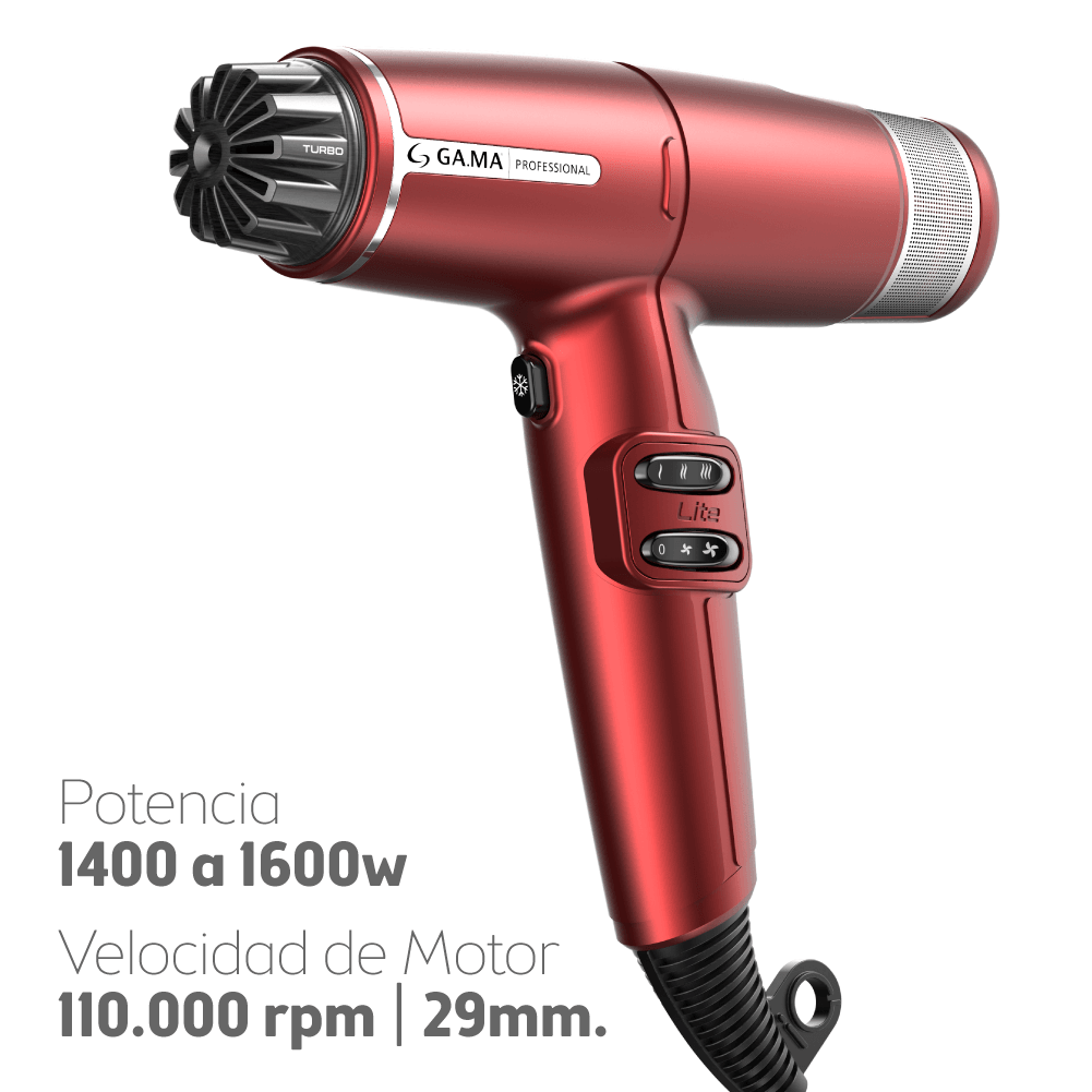 Secador Gama Professional Iq Lite - Rojo