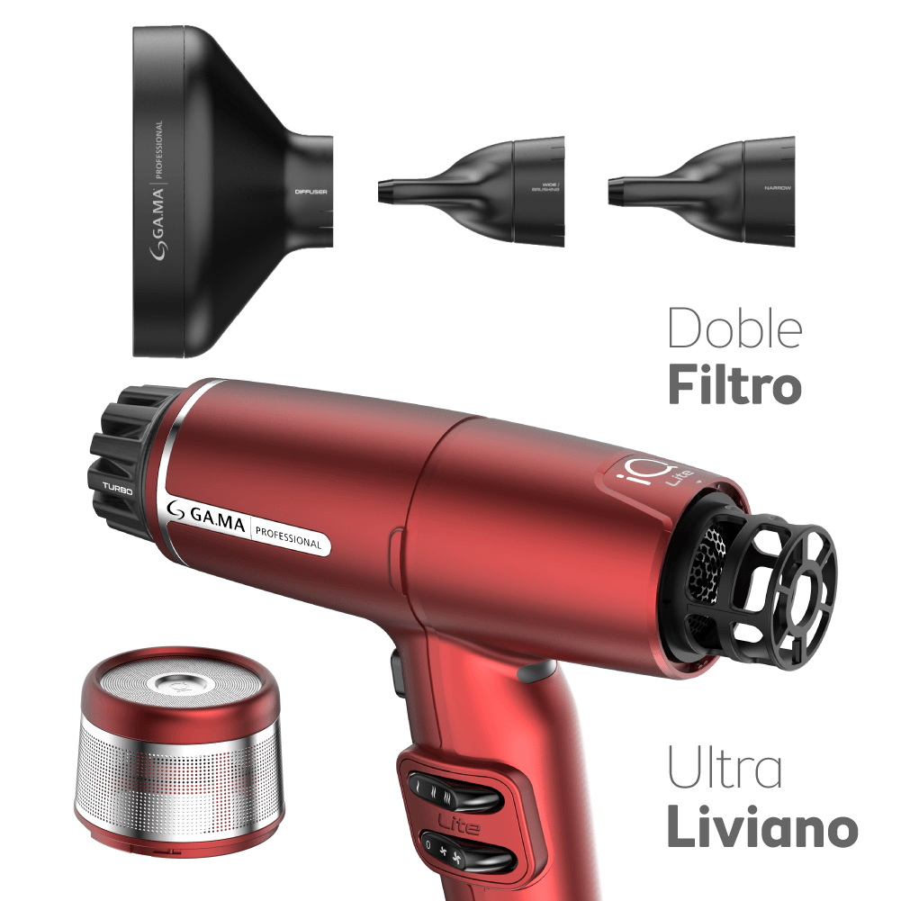Secador Gama Professional Iq Lite - Rojo