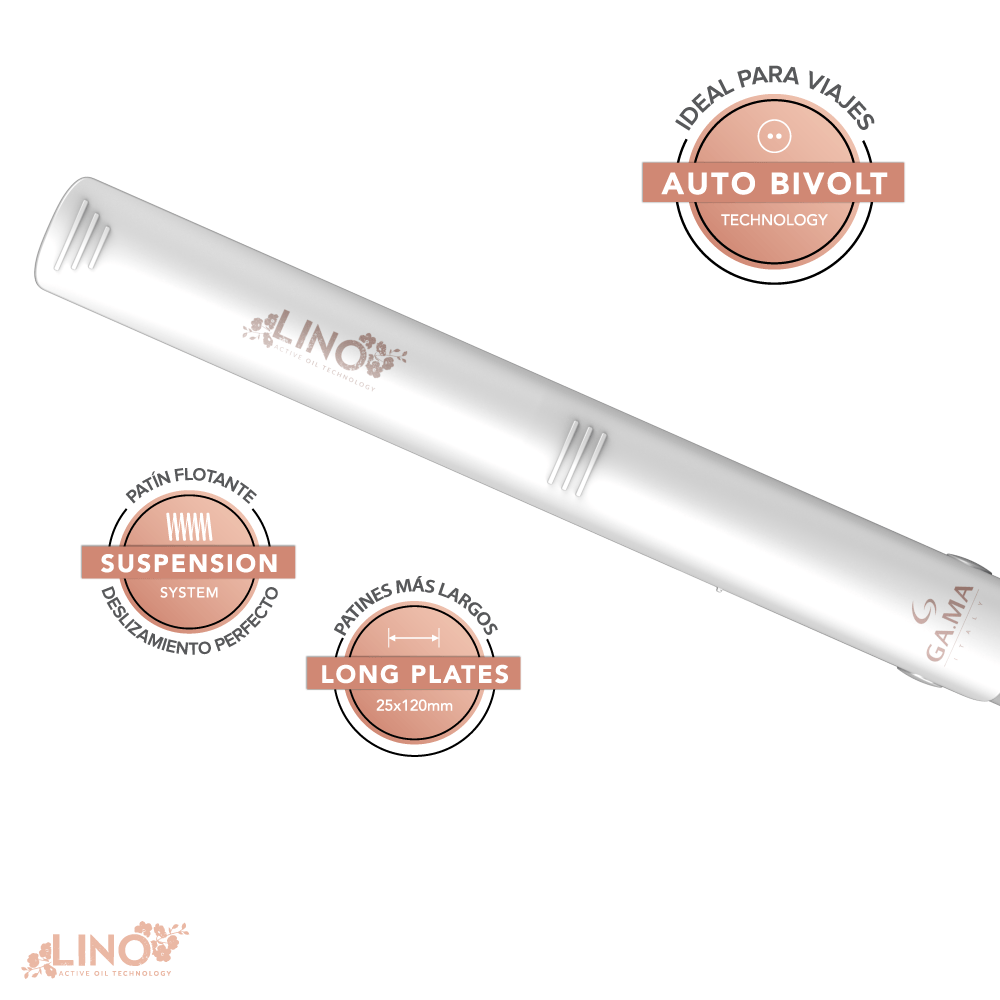 Gama Italy Planchita Elegance Lino - Fortalece El Cabello