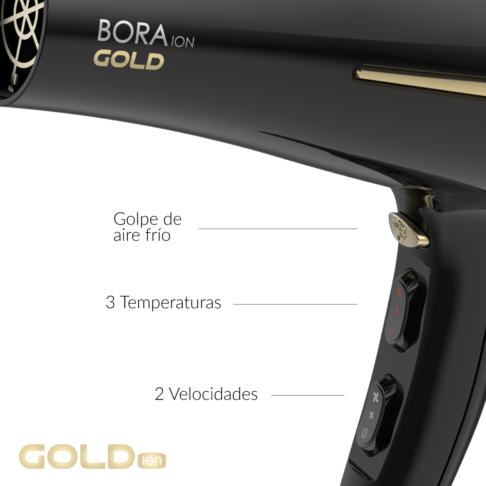 Gama Italy Secador Bora Gold - Con Aceite De Argan