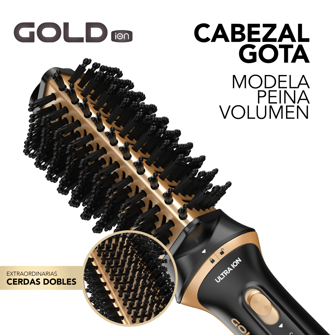 Gama Italy Cepillo Secador Modelador Multistyler Gold
